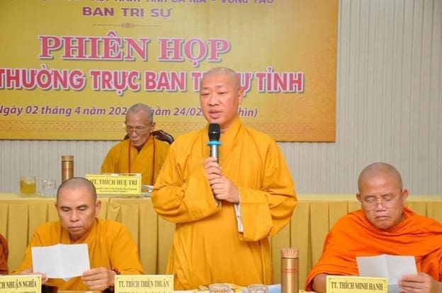 Thích Thiện Thuận phát biểu.