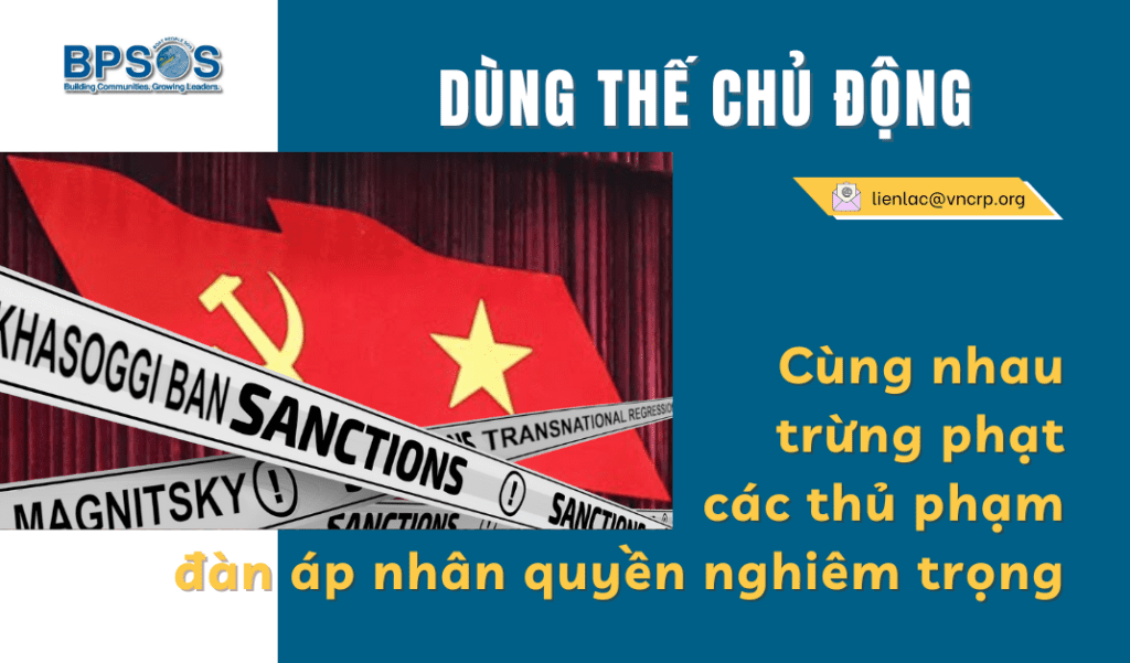 Mời tham gia dự án chế tài những thủ phạm đàn áp nhân quyền nghiêm trọng.