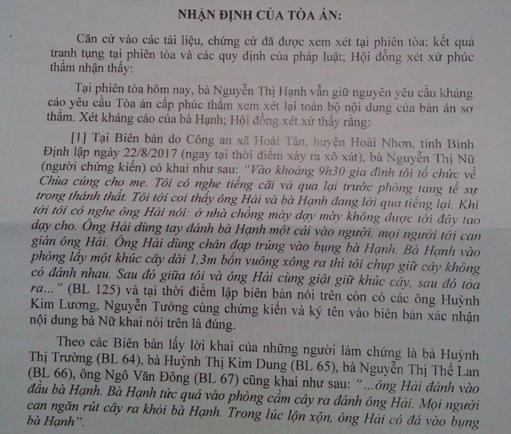 BÀI 3: HAI SAI PHẠM NGHIÊM TRỌNG CỦA TÒA ÁN NHÂN DÂN HUYỆN HOÀI NHƠN, TỈNH BÌNH ĐỊNH