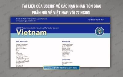 Ủy Hội Hoa Kỳ về Tự Do Tôn Giáo Quốc Tế – USCIRF thực hiện buổi nói chuyện với học viên khóa học thường niên của BPSOS
